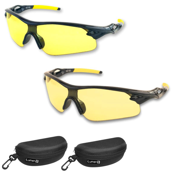 Night-Driving Polarized Glasses for Men- Yellow Glasses for Night-Vision-  Anti Glare for Safe Driving - CU18LZD4Q4T