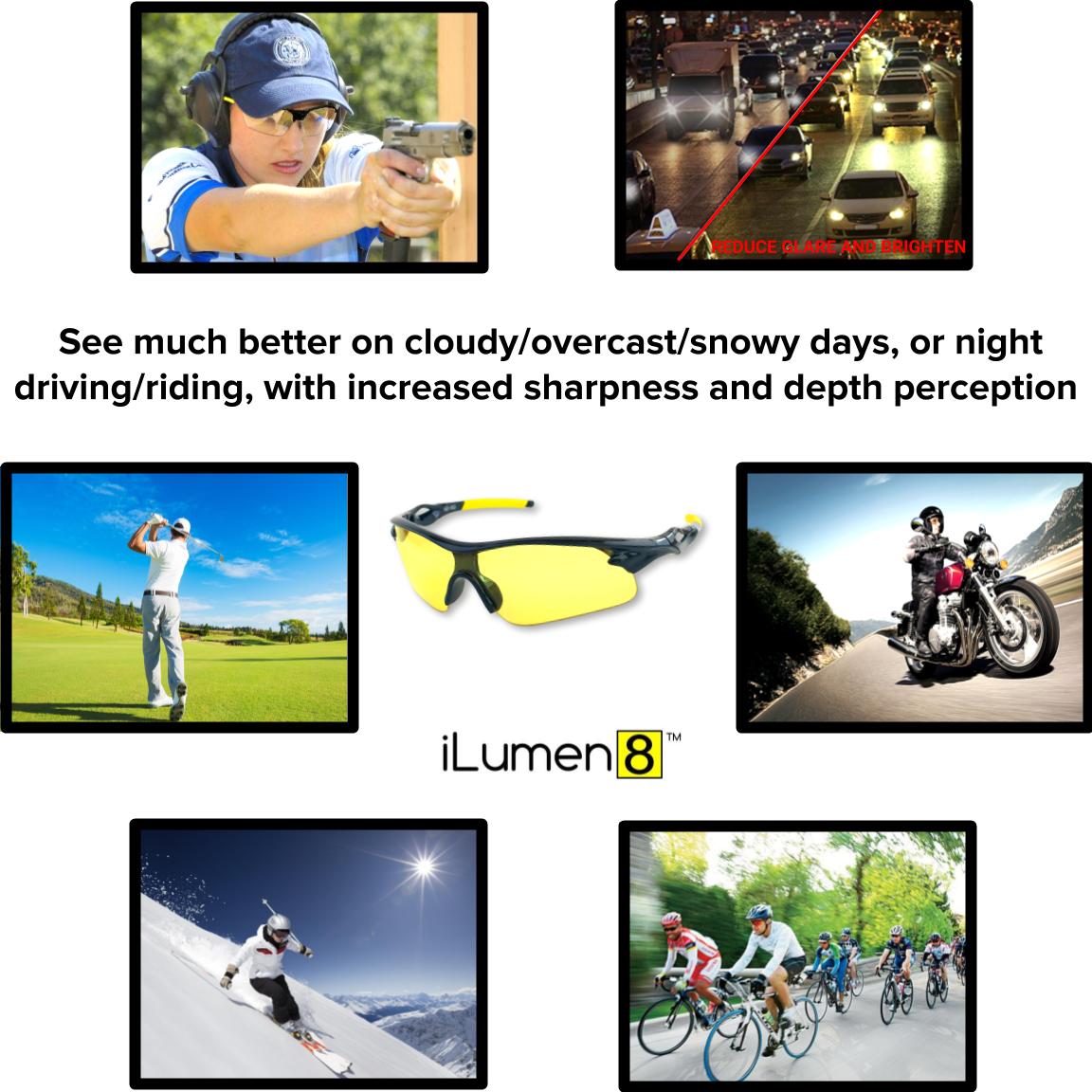 Eyemen I Night Driving HD Vision Polarized Sunglasses for Men and Women, Pack of 2, Night HD Vision Glasses for Driving Car Riding Bike